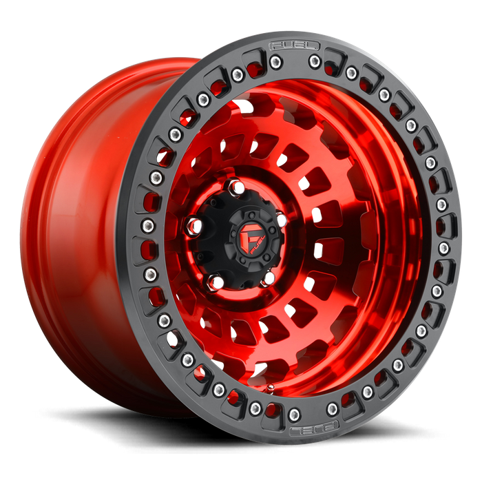 Fuel 1PC D100 ZEPHYR BL - OFF ROAD ONLY 17x9 -15 6x139.7/6x5.5 CANDY RED