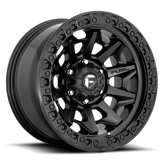 Fuel 1PC D114 COVERT BL - OFF ROAD ONLY 17x9 -15 6x139.7/6x5.5 MATTE BLACK