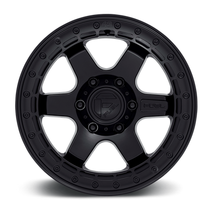 Fuel 1PC D122 BLOCK BEADLOCK 17X8.5 0 6X135/6X5.3 Matte Black With Matte Black Ring
