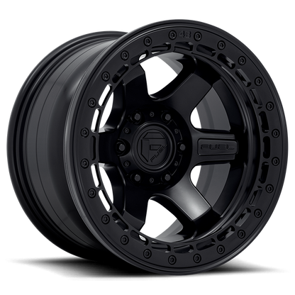 Fuel 1PC D122 BLOCK BEADLOCK 17X9 -15 6X135/6X5.3 Matte Black With Matte Black Ring