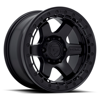 Fuel 1PC D122 BLOCK BEADLOCK 17X8.5 0 6X135/6X5.3 Matte Black With Matte Black Ring