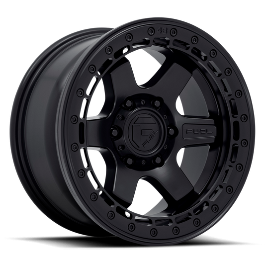 Fuel 1PC D122 BLOCK BEADLOCK 17X8.5 0 6X135/6X5.3 Matte Black With Matte Black Ring