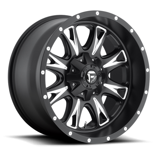 Fuel 1PC D513 THROTTLE 18X9 20 8X165.1/8X6.5 MATTE BLACK MILLED