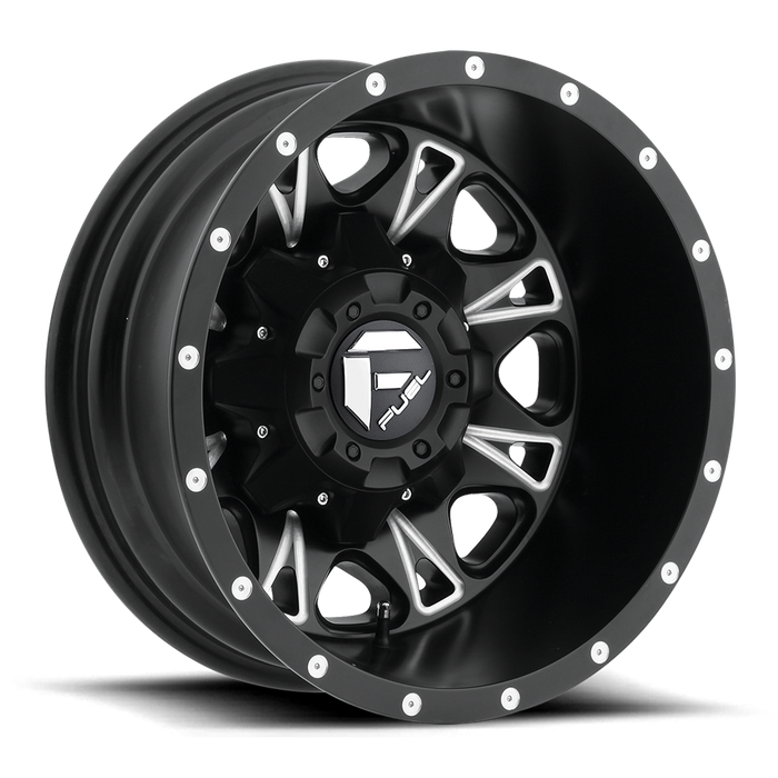 Fuel 1PC D513 THROTTLE 17x6.5 -140 8x165.1/8x6.5 MATTE BLACK MILLED