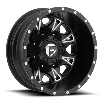Fuel 1PC D513 THROTTLE 17x6.5 -140 8x165.1/8x6.5 MATTE BLACK MILLED