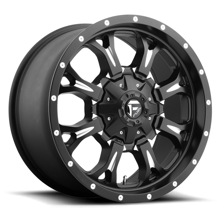 Fuel 1PC D517 KRANK 17x9 -12 5x114.3/5x127/5x4.5/5.0 MATTE BLACK MILLED