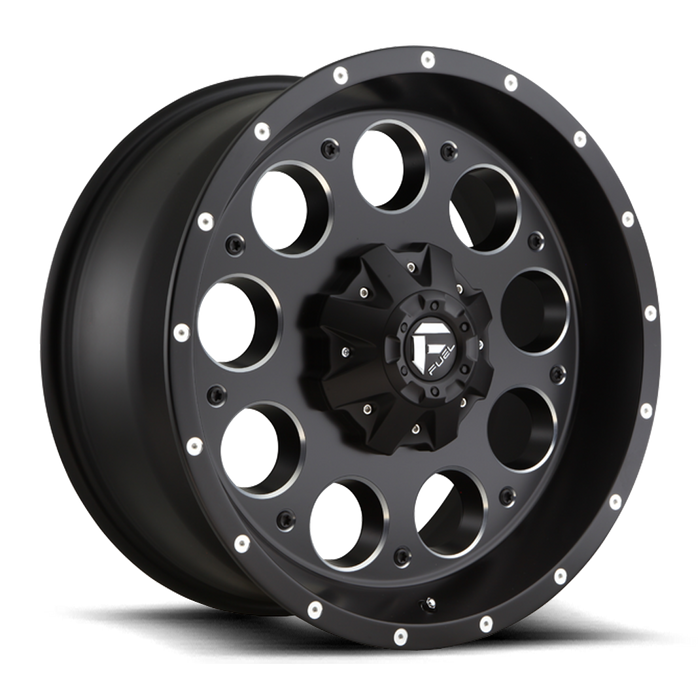 Fuel 1PC D525 REVOLVER 17x9 -12 5x114.3/5x127/5x4.5/5.0 MATTE BLACK MILLED