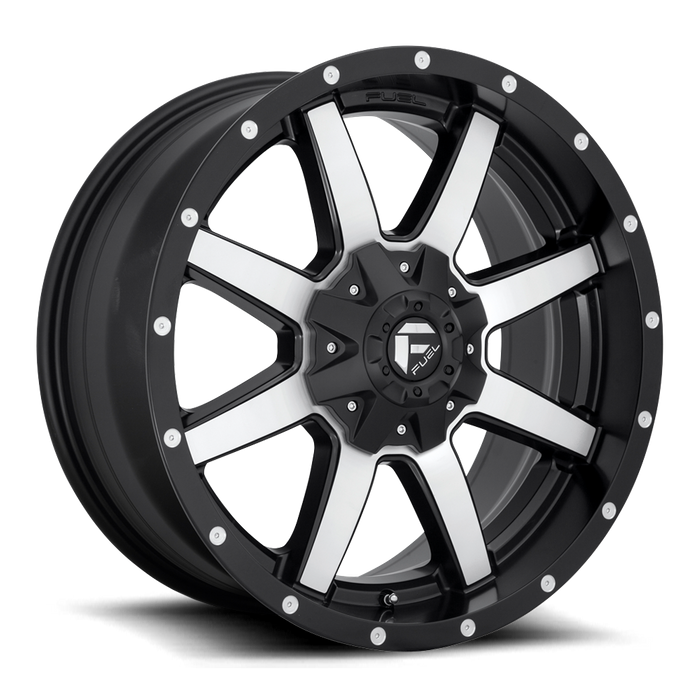 Fuel 1PC D537 MAVERICK 20X12 -44 8X165.1/8X6.5 MATTE BLACK MACHINED