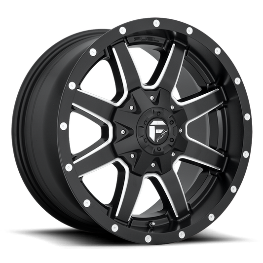 Fuel 1PC D538 MAVERICK 18x9 1 8x165.1/8x6.5 MATTE BLACK MILLED
