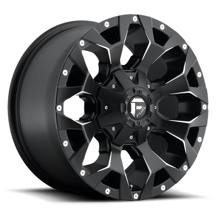 Fuel 1PC D546 ASSAULT 17X9 -12 8X165.1/8X6.5 MATTE BLACK MILLED