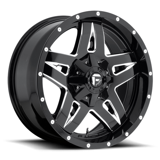 Fuel 1PC D554 FULL BLOWN 20X10 -12 8X165.1/8X6.5 GLOSS BLACK MILLED
