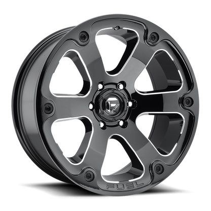 Fuel 1PC D562 BEAST 18X9 -12 5X127/5X5.0 GLOSS BLACK MILLED