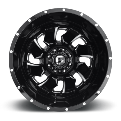 Fuel 1PC D574 CLEAVER 20x8.25 -202 8x200/8x200 GLOSS BLACK MILLED
