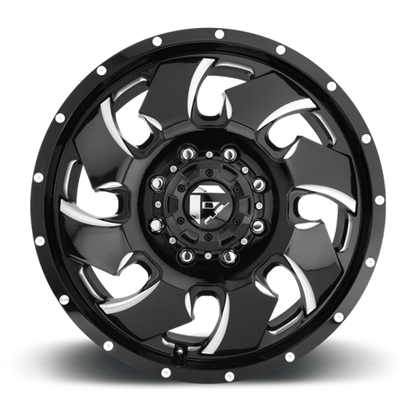 Fuel 1PC D574 CLEAVER 20X8.25 105 8X165.1/8X6.5 GLOSS BLACK MILLED