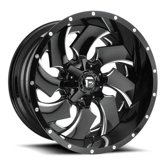 Fuel 1PC D574 CLEAVER 18x9 -12 5x114.3/5x127/5x4.5/5.0 GLOSS BLACK MILLED