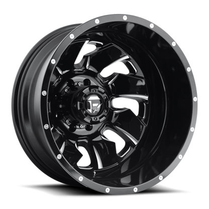 Fuel 1PC D574 CLEAVER 20x8.25 -202 8x200/8x200 GLOSS BLACK MILLED