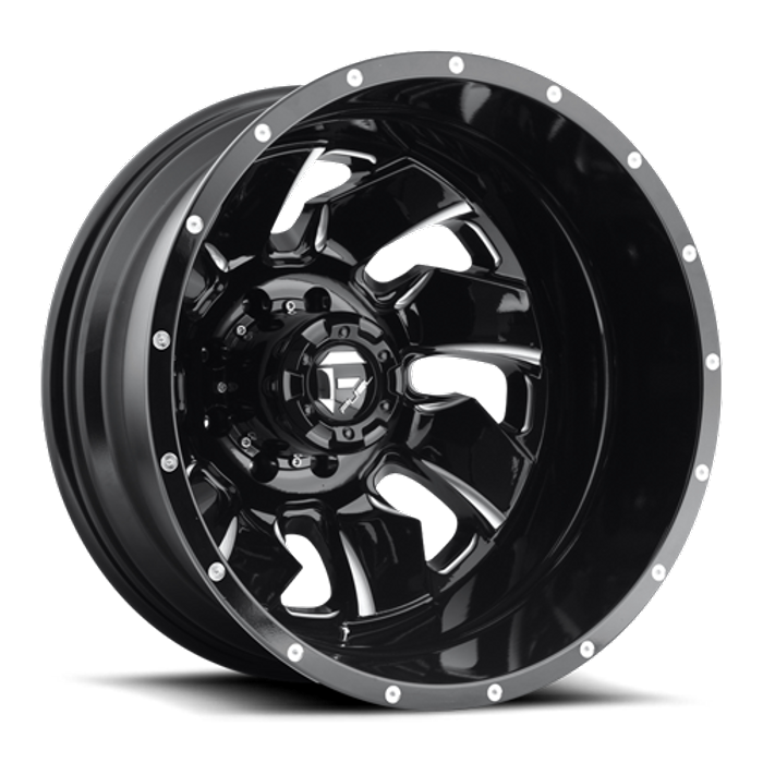 Fuel 1PC D574 CLEAVER 20x8.25 -202 8x170/8x6.7 GLOSS BLACK MILLED