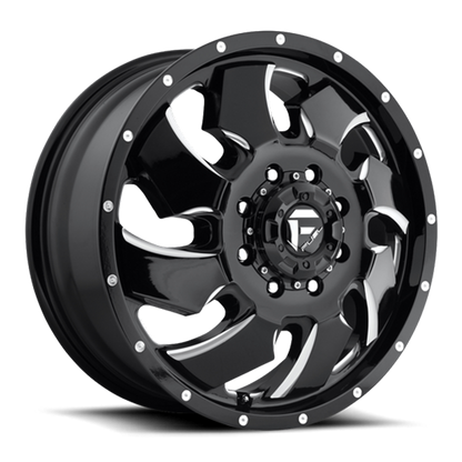 Fuel 1PC D574 CLEAVER 20x8.25 105 8x165.1/8x6.5 GLOSS BLACK MILLED