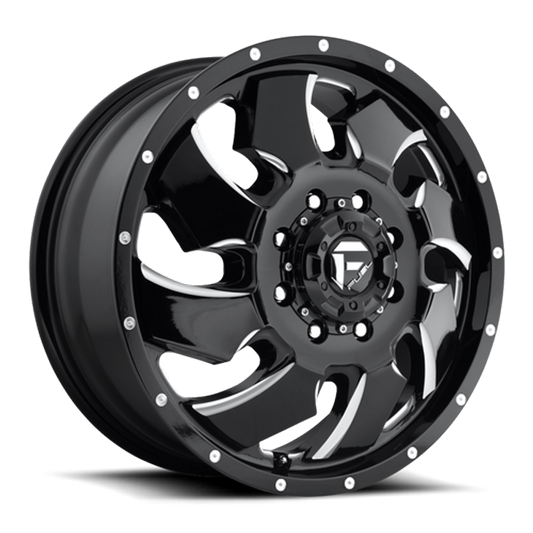 Fuel 1PC D574 CLEAVER 20x8.25 105 8x165.1/8x6.5 GLOSS BLACK MILLED