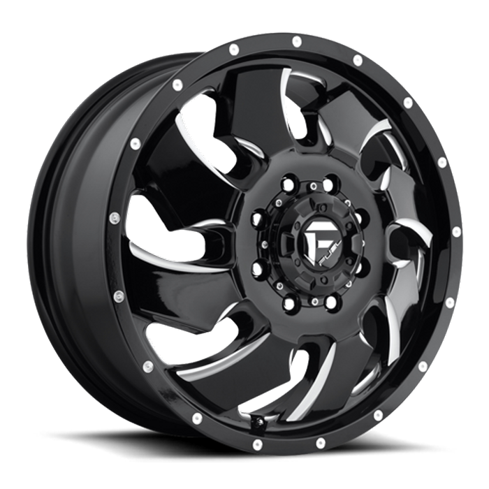 Fuel 1PC D574 CLEAVER 20x8.25 105 8x210/8x8.3 GLOSS BLACK MILLED