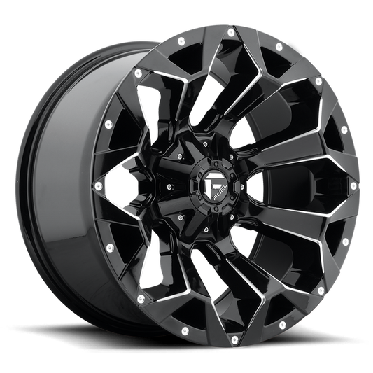 Fuel 1PC D576 ASSAULT 17x9 1 5x114.3/5x127/5x4.5/5.0 GLOSS BLACK MILLED