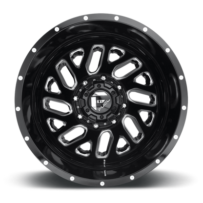 Fuel 1PC D581 TRITON 20x8.25 -265 8x165.1/8x6.5 GLOSS BLACK MILLED