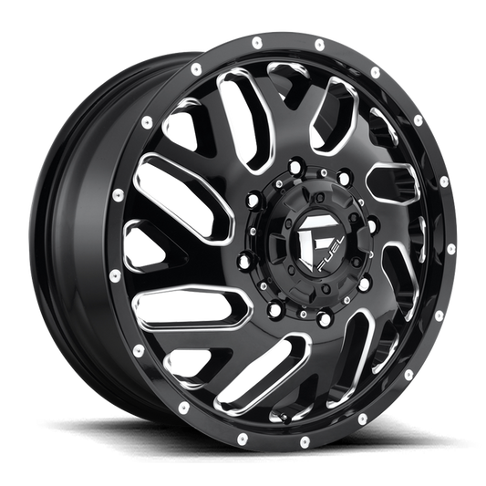 Fuel 1PC D581 TRITON 22x8.25 105 8x210/8x8.3 GLOSS BLACK MILLED