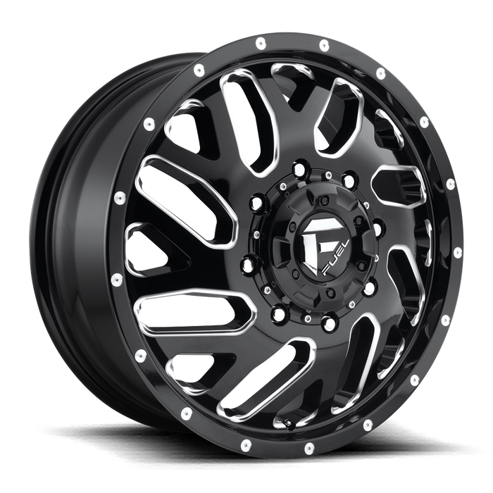 Fuel 1PC D581 TRITON 20x8.25 105 8x210/8x8.3 GLOSS BLACK MILLED