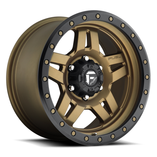 Fuel 1PC D583 ANZA 17x8.5 -6 5x127/5x5.0 MATTE BRONZE BLACK BEAD RING