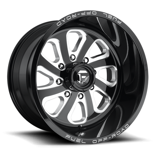 Fuel 1PC D587 FLOW 20X9 20 8X170/8X6.7 GLOSS BLACK MILLED