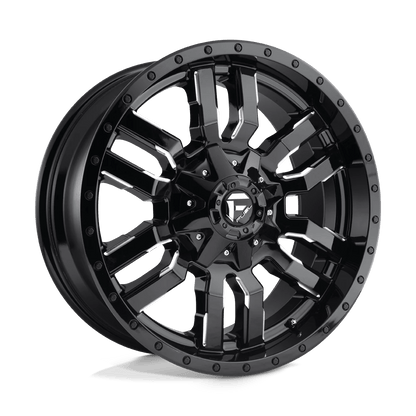 Fuel 1PC D595 SLEDGE 20X9 1 5X139.7/5X150 GLOSS BLACK MILLED