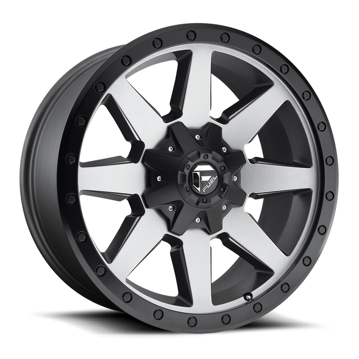 Fuel 1PC D599 WILDCAT 20X9 20 6X135/6X5.3/6X139.7/6X5.5 MATTE GUN METAL BLACK BEAD RING