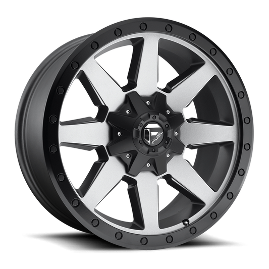 Fuel 1PC D599 WILDCAT 20X9 20 6X135/6X5.3/6X139.7/6X5.5 MATTE GUN METAL BLACK BEAD RING
