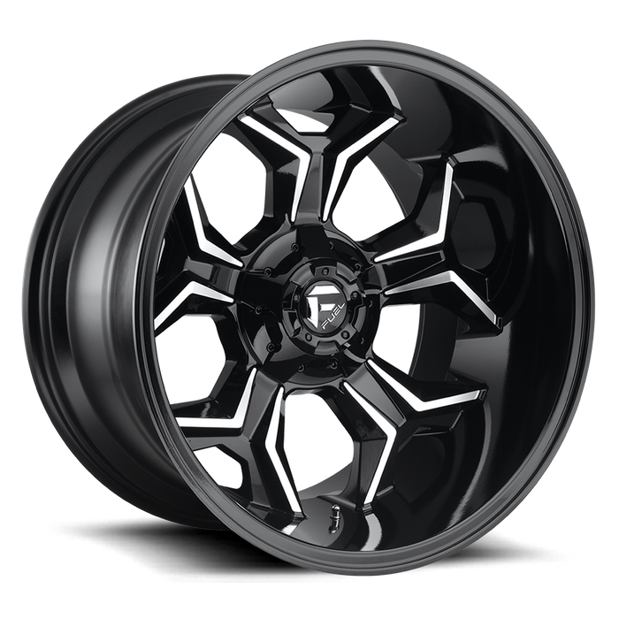 Fuel 1PC D606 AVENGER 20X12 -44 6X135/6X5.3/6X139.7/6X5.5 GLOSS BLACK MILLED