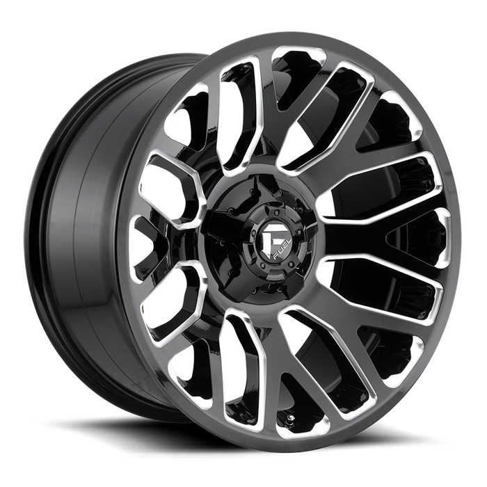Fuel 1PC D607 WARRIOR 20x10 -18 8x180/8x7.1 GLOSS BLACK MILLED