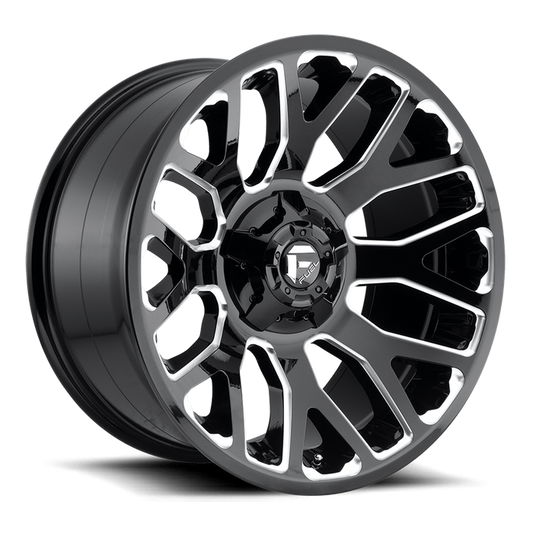 Fuel 1PC D607 WARRIOR 20x9 20 8x180/8x7.1 GLOSS BLACK MILLED