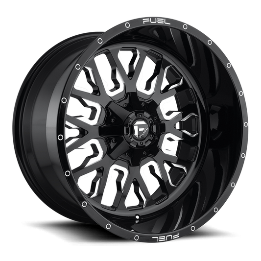 Fuel 1PC D611 STROKE 20x9 20 5x139.7/5x150/5x5.5/150 GLOSS BLACK MILLED