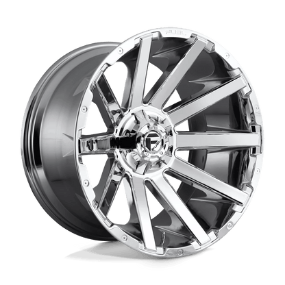 Fuel 1PC D614 CONTRA 22X12 -44 6X135/6X5.3/6X139.7/6X5.5 CHROME PLATED