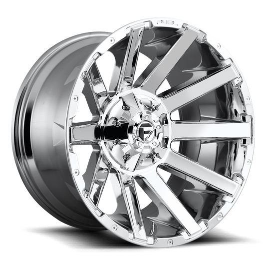Fuel 1PC D614 CONTRA 22x12 -43 6x135/6x139.7/6x135/5.5 CHROME PLATED