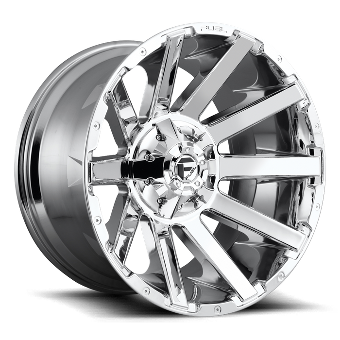 Fuel 1PC D614 CONTRA 22X12 -44 6X135/6X5.3/6X139.7/6X5.5 CHROME PLATED