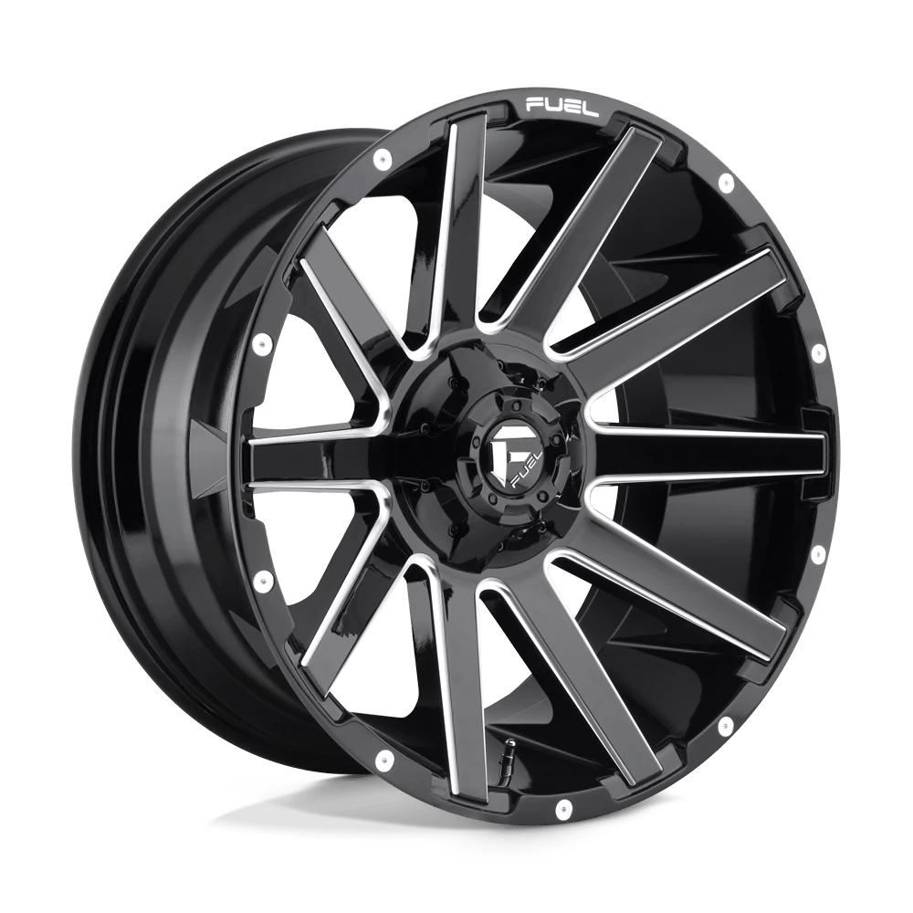 Fuel 1PC D615 CONTRA 20x10 -19 6x135/6x139.7/6x135/5.5 GLOSS BLACK MILLED