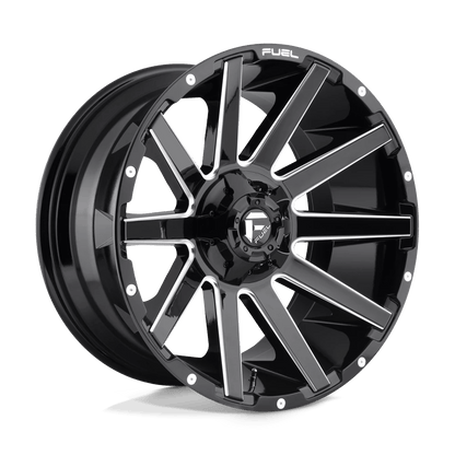 Fuel 1PC D615 CONTRA 20x10 -19 6x135/6x139.7/6x135/5.5 GLOSS BLACK MILLED