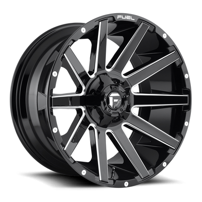 Fuel 1PC D615 CONTRA 20x10 -19 6x135/6x139.7/6x135/5.5 GLOSS BLACK MILLED
