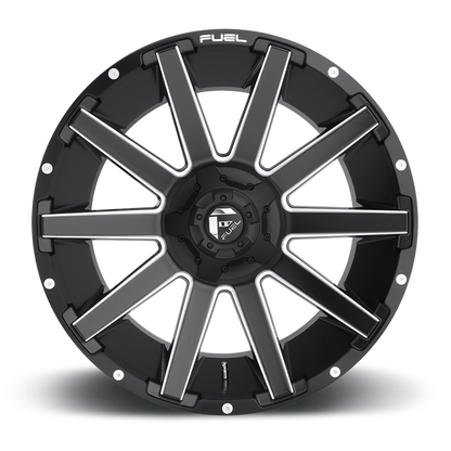 Fuel 1PC D616 CONTRA 20x10 -18 5x114.3/5x127/5x4.5/5.0 MATTE BLACK MILLED