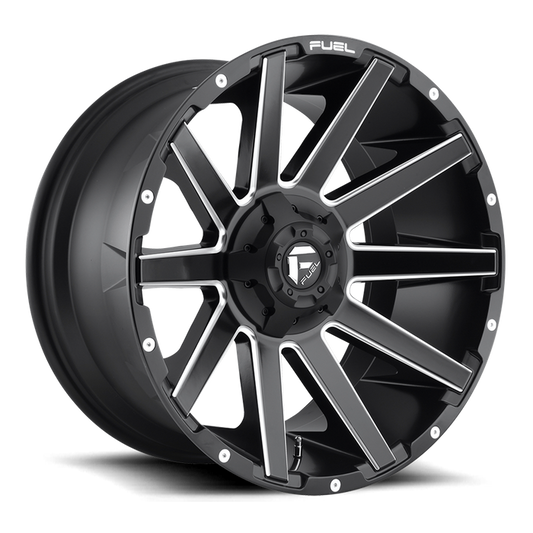 Fuel 1PC D616 CONTRA 20x10 -18 5x114.3/5x127/5x4.5/5.0 MATTE BLACK MILLED