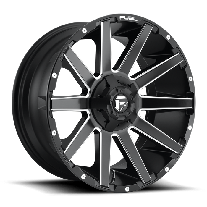 Fuel 1PC D616 CONTRA 20x9 1 5x114.3/5x127/5x4.5/5.0 MATTE BLACK MILLED