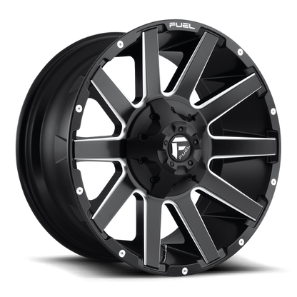 Fuel 1PC D616 CONTRA 20x9 20 8x165.1/8x6.5 MATTE BLACK MILLED