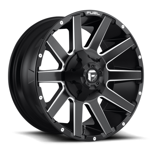 Fuel 1PC D616 CONTRA 20x9 20 8x165.1/8x6.5 MATTE BLACK MILLED