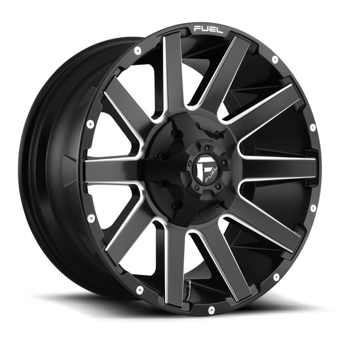 Fuel 1PC D616 CONTRA 20x9 20 5x127/5x139.7/5x5.0/5.5 MATTE BLACK MILLED