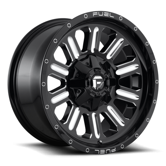 Fuel 1PC D620 HARDLINE 20x9 1 8x165.1/8x6.5 GLOSS BLACK MILLED